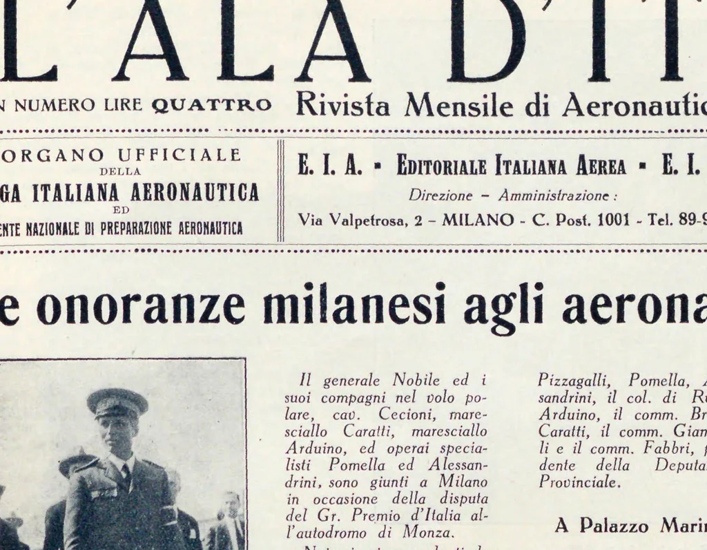 An illustration from L'Ala d'Italia, 1922, leaf 179