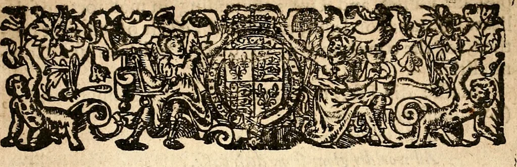 An illustration from Albania, or, Certaine concernments of Great Brittany : with an explication of the present state thereof : truely represented under the faigned person of Albania, 1641, leaf 6