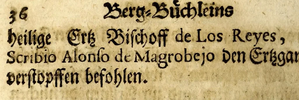 An illustration from Albaro Alonso Barba ... Berg-Büchlein : darinnen von der Metallen und Mineralien Generalia und Ursprung : wie auch von derselben Natur und Eigenschafft, Mannigfaltigkeit, Scheidung und Fein-machung, imgleichen allerhand Edelgesteinen, ihrer Generation etc. ausführlich und nutzbarlich gehandelt wird, 1676, leaf 44