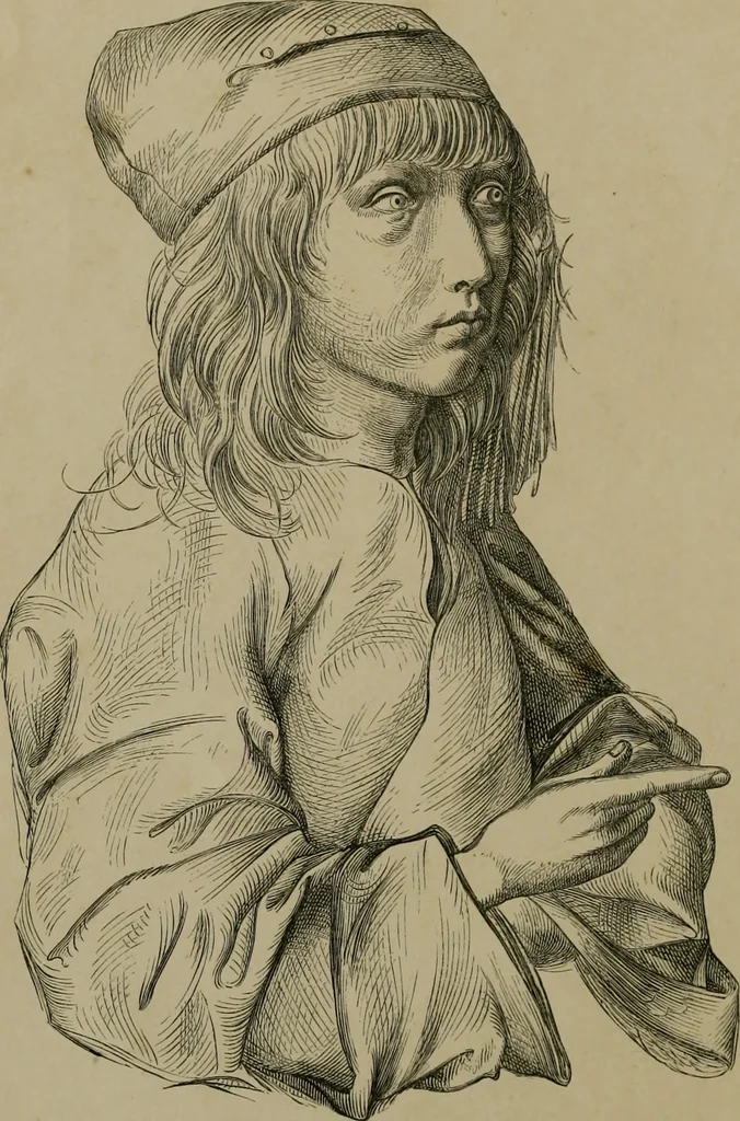 An illustration from Albert Dürer, his life and works, 1882, leaf 7