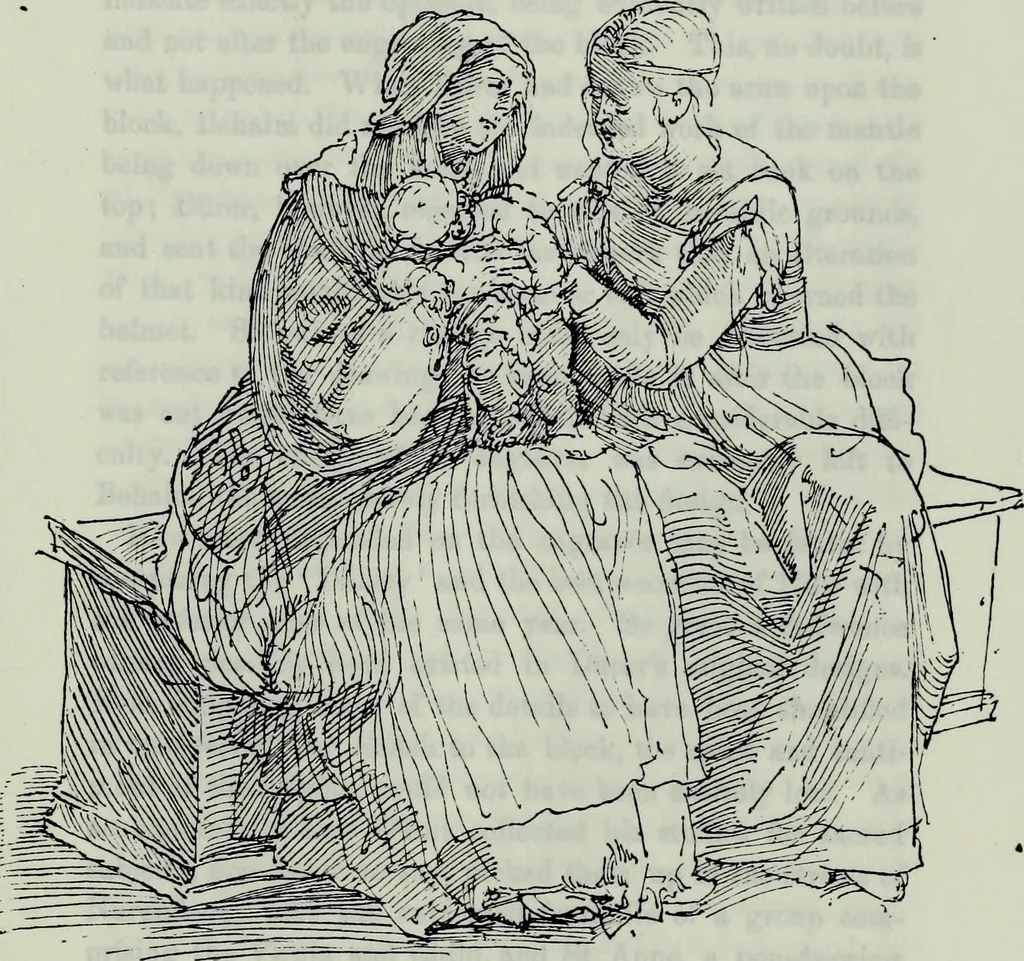 An illustration from Albert Dürer, his life and works, 1882, leaf 100