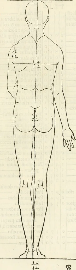 An illustration from Alberti Dvreri clarissimi pictoris et geometrae De symmetria partium humanorum corporum libri quatuor : è germanica lingua in latinam versi, 1557, leaf 140
