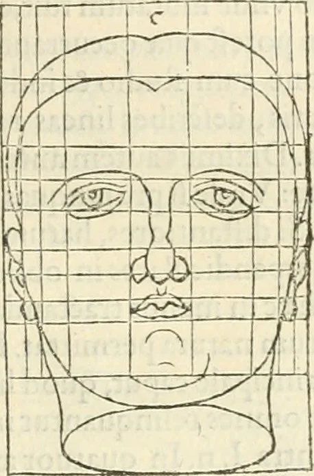 An illustration from Alberti Dvreri clarissimi pictoris et geometrae De symmetria partium humanorum corporum libri quatuor : è germanica lingua in latinam versi, 1557, leaf 164