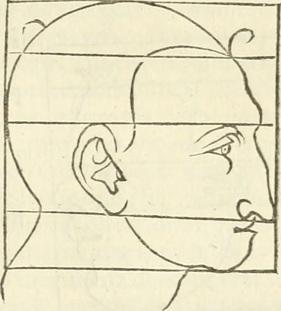 An illustration from Alberti Dvreri clarissimi pictoris et geometrae De symmetria partium humanorum corporum libri quatuor : è germanica lingua in latinam versi, 1557, leaf 168
