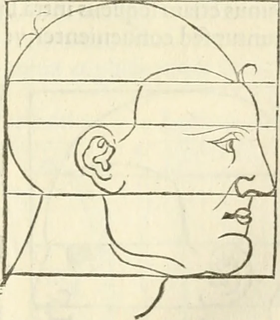 An illustration from Alberti Dvreri clarissimi pictoris et geometrae De symmetria partium humanorum corporum libri quatuor : è germanica lingua in latinam versi, 1557, leaf 168