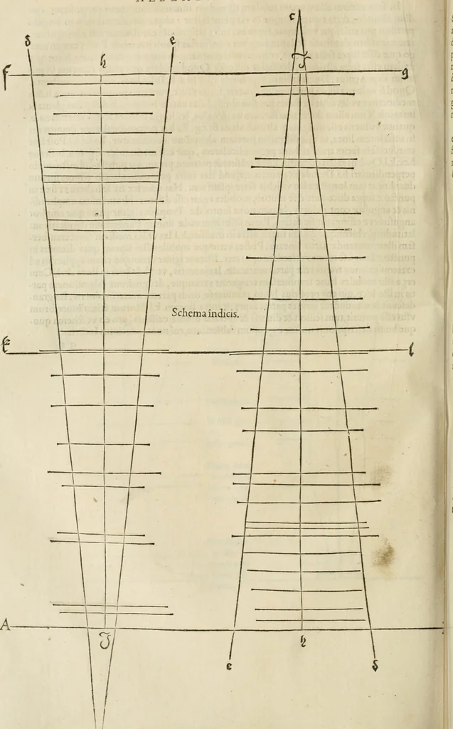 An illustration from Alberti Dvreri clarissimi pictoris et geometrae De symmetria partium humanorum corporum libri quatuor : è germanica lingua in latinam versi, 1557, leaf 187