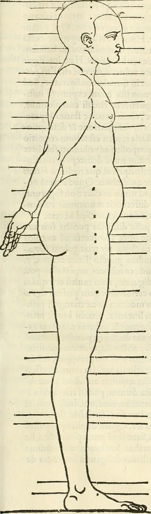 An illustration from Alberti Dvreri clarissimi pictoris et geometrae De symmetria partium humanorum corporum libri quatuor : è germanica lingua in latinam versi, 1557, leaf 194