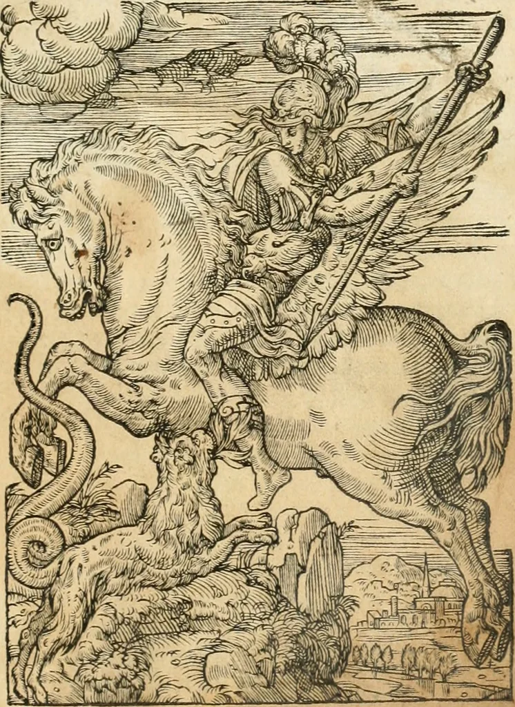 An illustration from Alberti Dvreri clarissimi pictoris et geometrae De symmetria partium humanorum corporum libri quatuor : è germanica lingua in latinam versi, 1557, leaf 2