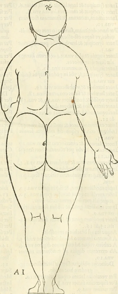 An illustration from Alberti Dvreri clarissimi pictoris et geometrae De symmetria partium humanorum corporum libri quatuor : è germanica lingua in latinam versi, 1557, leaf 20