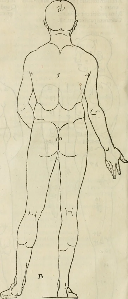 An illustration from Alberti Dvreri clarissimi pictoris et geometrae De symmetria partium humanorum corporum libri quatuor : è germanica lingua in latinam versi, 1557, leaf 23