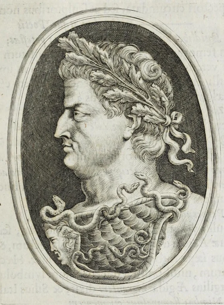 An illustration from Alberti RvbenI Petri Pavli F. De re vestiaria vetervm praecipve de lato clavo libri dvo : et alia eiusdem opuscula posthuma, quorum seriem adversa pagina exhibet, 1665, leaf 239
