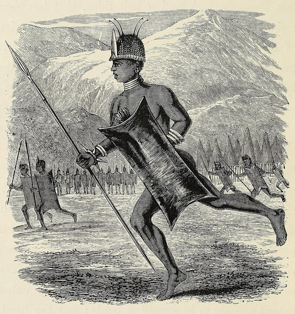 An illustration from The Albert N'yanza : great basin of the Nile, and explorations of the Nile sources, 1866, leaf 258
