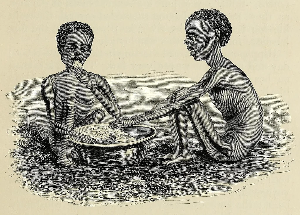 An illustration from The Albert Nyanza, great basin of the Nile, and explorations of the Nile sources, 1866, leaf 89