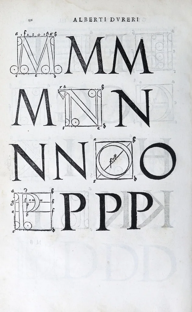 An illustration from Albertvs Dvrervs Nvrembergensis pictor hvivs aetatis celeberrimus, versus è Germanica lingua in Latinam : pictoribus, fabris aerariis ac lignariis, lapicidis, statuariis, & vniuersis demum qui circino, gnomone, libella, aut alioqui certa mensura opera sua examinant, propè necessarius, adeò exactè : quatuor his suaru[m] Institutionum geometricarum libris, lineas, superficies & solida corpora tractauit, adhibitis designationibus ad eam rem accommodatissimis : denuo ad scripti exemplaris fidem omnia diligenter recognita, emendatius iam in lucem exeunt, 1535, leaf 148