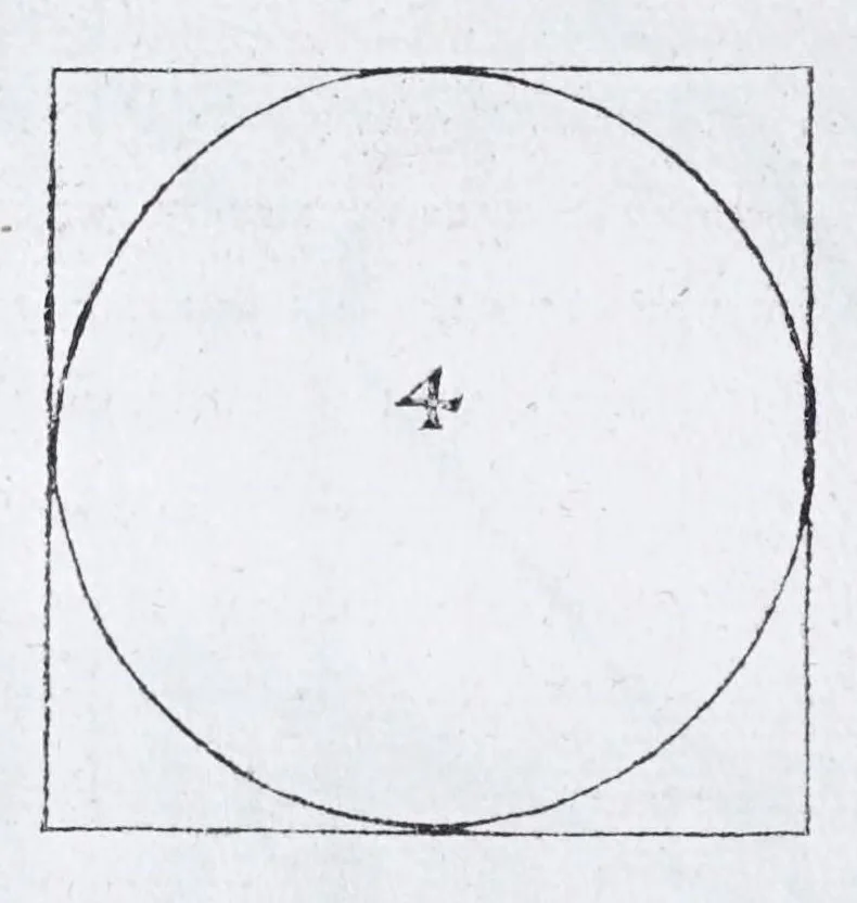An illustration from Albertvs Dvrervs Nvrembergensis pictor hvivs aetatis celeberrimus, versus è Germanica lingua in Latinam : pictoribus, fabris aerariis ac lignariis, lapicidis, statuariis, & vniuersis demum qui circino, gnomone, libella, aut alioqui certa mensura opera sua examinant, propè necessarius, adeò exactè : quatuor his suaru[m] Institutionum geometricarum libris, lineas, superficies & solida corpora tractauit, adhibitis designationibus ad eam rem accommodatissimis : denuo ad scripti exemplaris fidem omnia diligenter recognita, emendatius iam in lucem exeunt, 1535, leaf 180