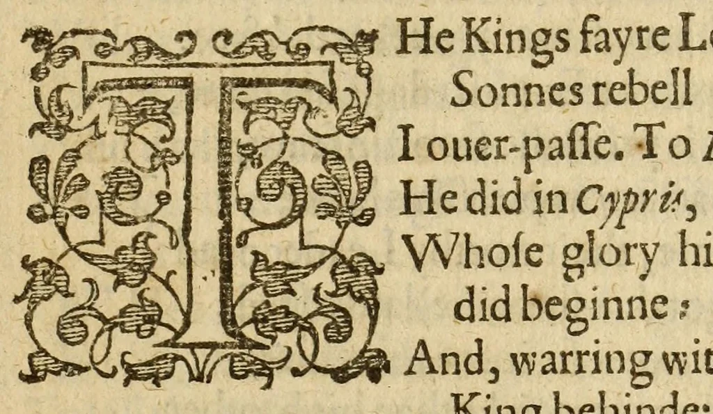 An illustration from Albions England : a continued historie of the same kingdome, from the originals of the first inhabitants thereof : with most the chiefe alterations and accidents theare hapning, vnto, and in the happie raigne of our now most gracious soueraigne, Queene Elizabeth : not barren in varietie of inuentiue and historicall intermixtures, 1602, leaf 141