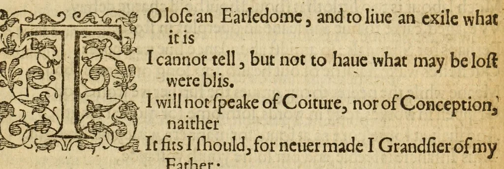 An illustration from Albions England : a continued historie of the same kingdome, from the originals of the first inhabitants thereof : with most the chiefe alterations and accidents theare hapning, vnto, and in the happie raigne of our now most gracious soueraigne, Queene Elizabeth : not barren in varietie of inuentiue and historicall intermixtures, 1602, leaf 155