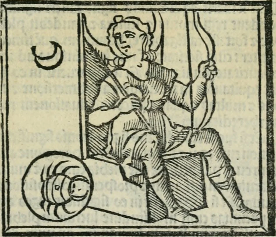 An illustration from Albumasar, De magnis [con]iunctionibus, anno[rum] reuolutio[n]ibus, ac eo[rum] profectionibus octo [con]tines tractatus, 1515, leaf 102