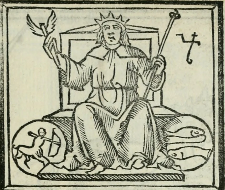 An illustration from Albumasar, De magnis [con]iunctionibus, anno[rum] reuolutio[n]ibus, ac eo[rum] profectionibus octo [con]tines tractatus, 1515, leaf 114