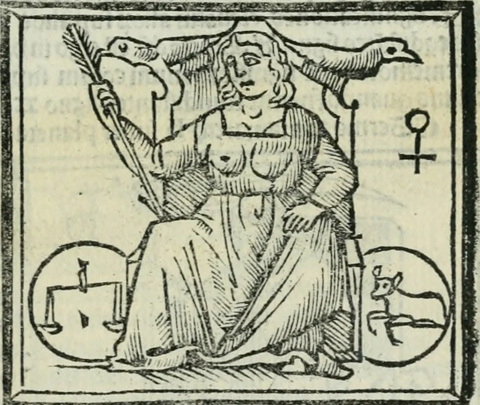 An illustration from Albumasar, De magnis [con]iunctionibus, anno[rum] reuolutio[n]ibus, ac eo[rum] profectionibus octo [con]tines tractatus, 1515, leaf 120