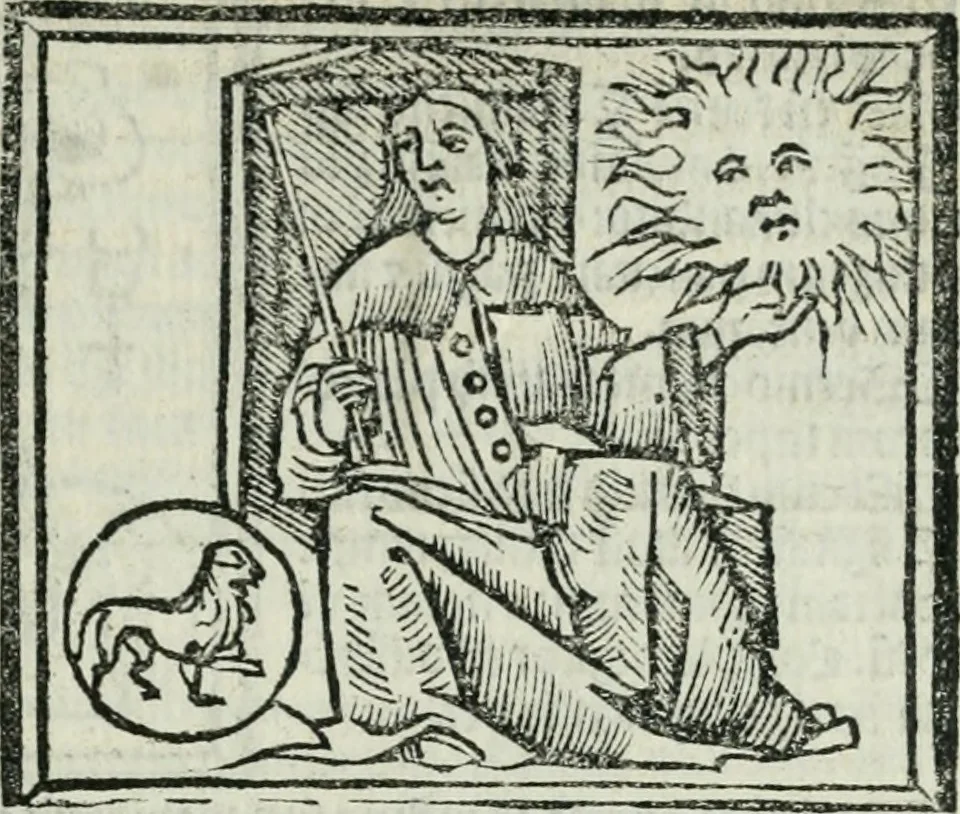 An illustration from Albumasar, De magnis [con]iunctionibus, anno[rum] reuolutio[n]ibus, ac eo[rum] profectionibus octo [con]tines tractatus, 1515, leaf 124