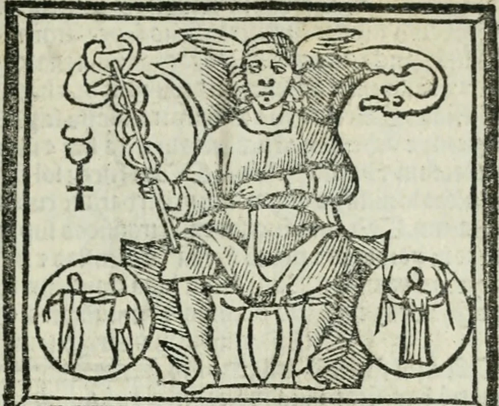 An illustration from Albumasar, De magnis [con]iunctionibus, anno[rum] reuolutio[n]ibus, ac eo[rum] profectionibus octo [con]tines tractatus, 1515, leaf 130