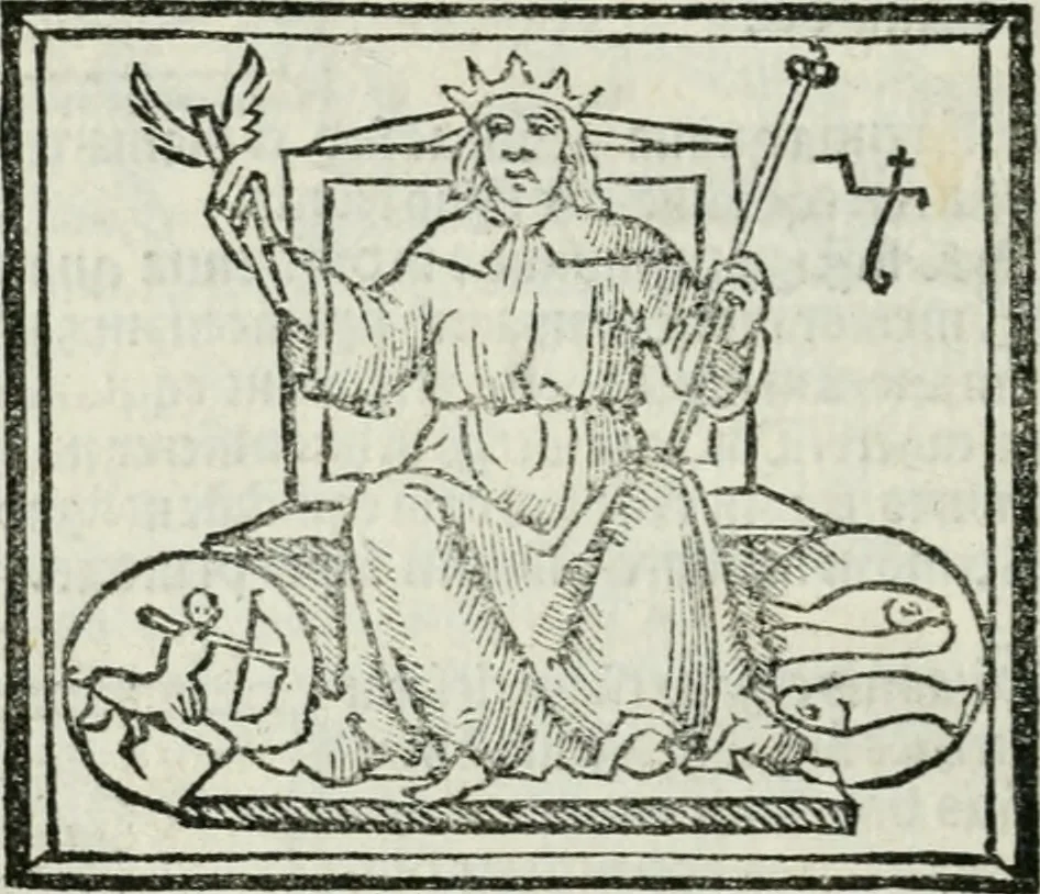 An illustration from Albumasar, De magnis [con]iunctionibus, anno[rum] reuolutio[n]ibus, ac eo[rum] profectionibus octo [con]tines tractatus, 1515, leaf 131