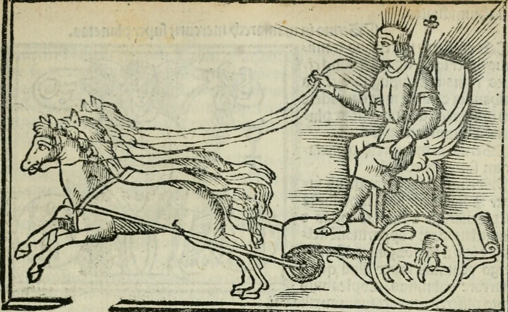 An illustration from Albumasar, De magnis [con]iunctionibus, anno[rum] reuolutio[n]ibus, ac eo[rum] profectionibus octo [con]tines tractatus, 1515, leaf 146