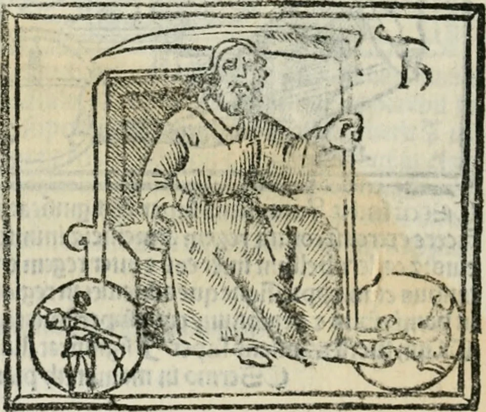 An illustration from Albumasar, De magnis [con]iunctionibus, anno[rum] reuolutio[n]ibus, ac eo[rum] profectionibus octo [con]tines tractatus, 1515, leaf 151