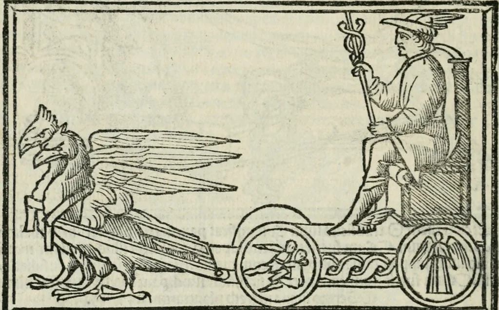 An illustration from Albumasar, De magnis [con]iunctionibus, anno[rum] reuolutio[n]ibus, ac eo[rum] profectionibus octo [con]tines tractatus, 1515, leaf 155