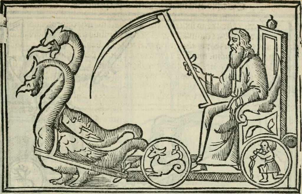 An illustration from Albumasar, De magnis [con]iunctionibus, anno[rum] reuolutio[n]ibus, ac eo[rum] profectionibus octo [con]tines tractatus, 1515, leaf 156
