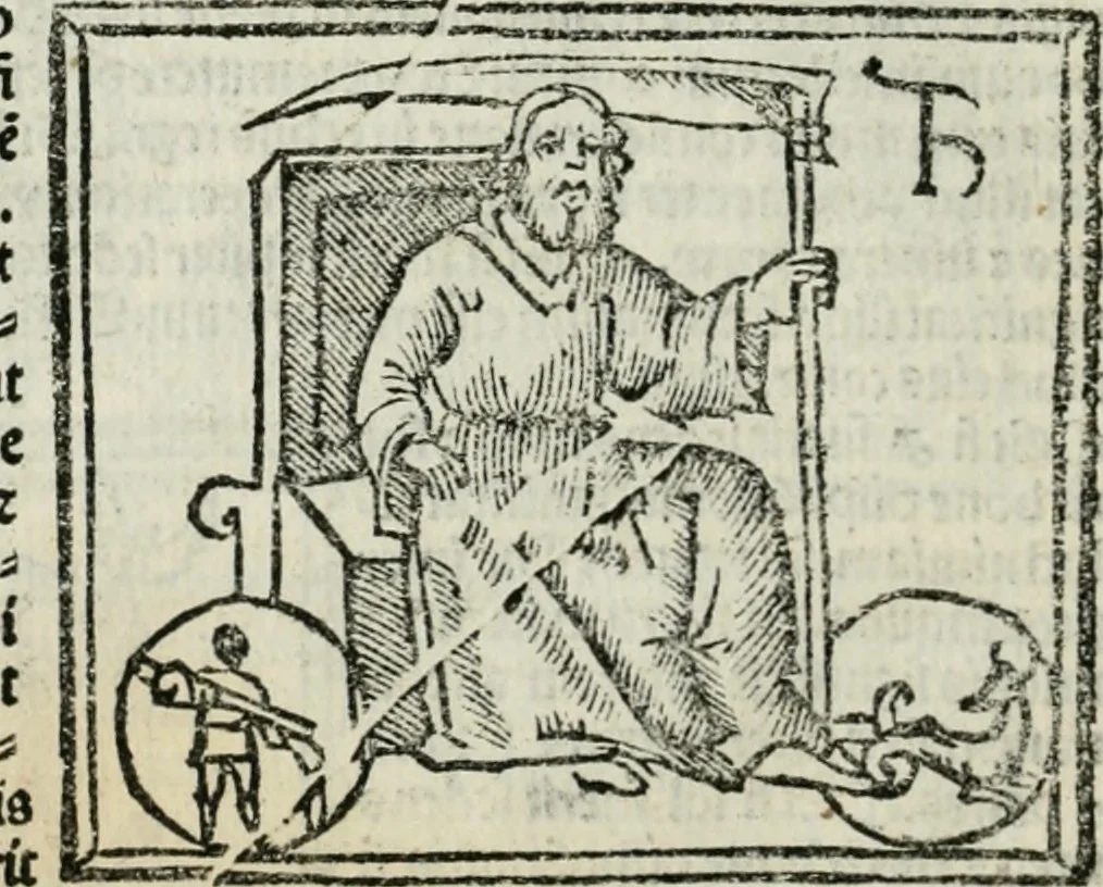 An illustration from Albumasar, De magnis [con]iunctionibus, anno[rum] reuolutio[n]ibus, ac eo[rum] profectionibus octo [con]tines tractatus, 1515, leaf 171