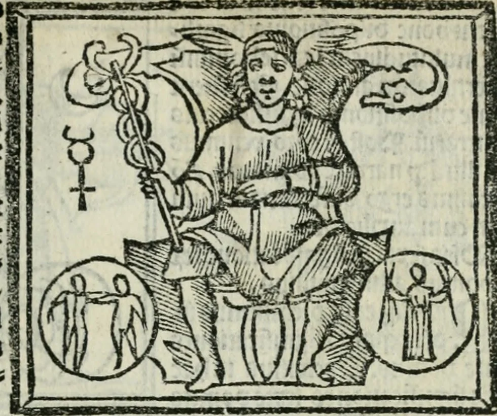 An illustration from Albumasar, De magnis [con]iunctionibus, anno[rum] reuolutio[n]ibus, ac eo[rum] profectionibus octo [con]tines tractatus, 1515, leaf 172