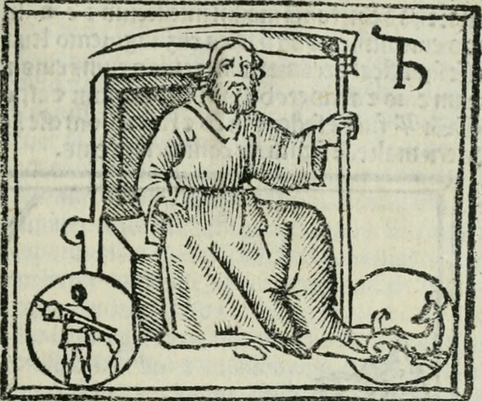 An illustration from Albumasar, De magnis [con]iunctionibus, anno[rum] reuolutio[n]ibus, ac eo[rum] profectionibus octo [con]tines tractatus, 1515, leaf 176