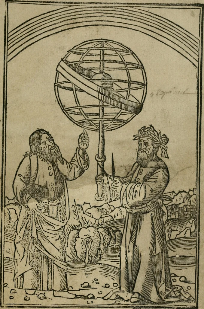 An illustration from Albumasar, De magnis [con]iunctionibus, anno[rum] reuolutio[n]ibus, ac eo[rum] profectionibus octo [con]tines tractatus, 1515, leaf 4
