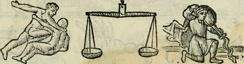 An illustration from Albumasar, De magnis [con]iunctionibus, anno[rum] reuolutio[n]ibus, ac eo[rum] profectionibus octo [con]tines tractatus, 1515, leaf 46