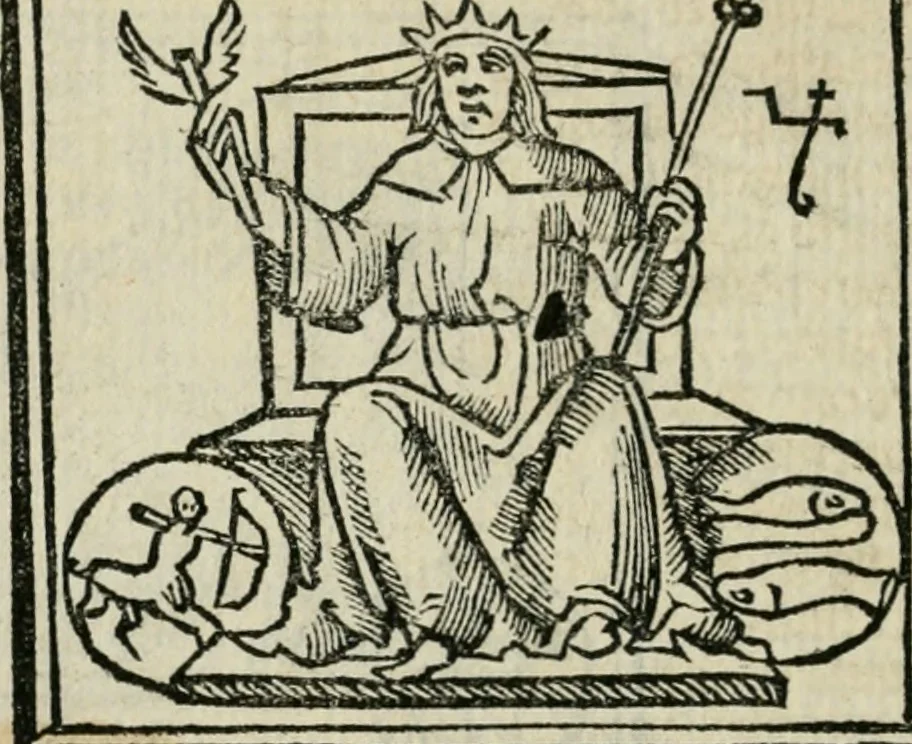 An illustration from Albumasar, De magnis [con]iunctionibus, anno[rum] reuolutio[n]ibus, ac eo[rum] profectionibus octo [con]tines tractatus, 1515, leaf 51