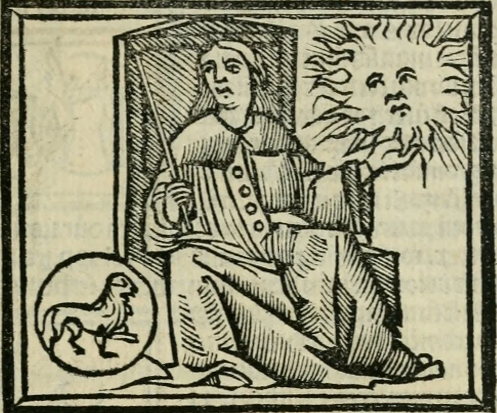An illustration from Albumasar, De magnis [con]iunctionibus, anno[rum] reuolutio[n]ibus, ac eo[rum] profectionibus octo [con]tines tractatus, 1515, leaf 52