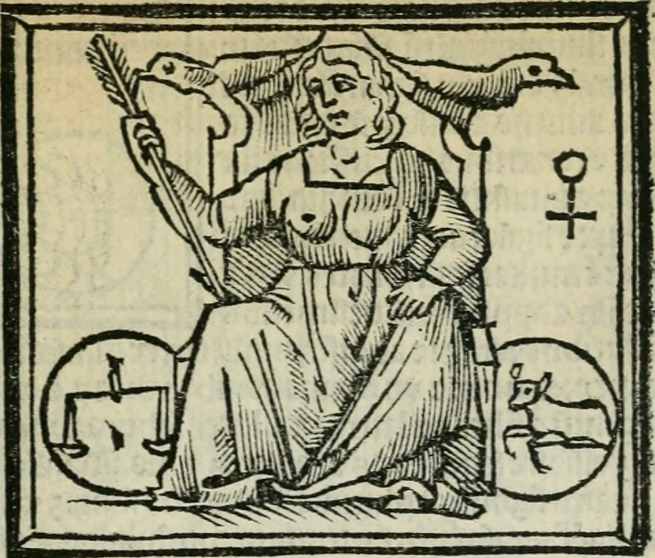 An illustration from Albumasar, De magnis [con]iunctionibus, anno[rum] reuolutio[n]ibus, ac eo[rum] profectionibus octo [con]tines tractatus, 1515, leaf 52