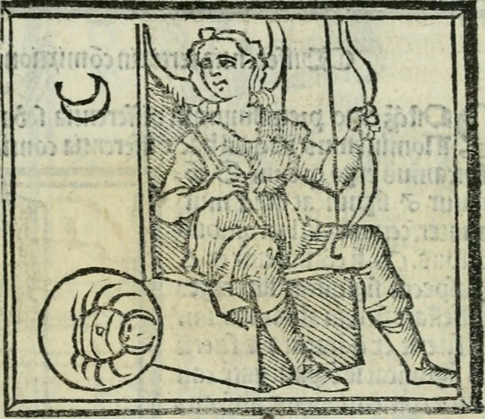 An illustration from Albumasar, De magnis [con]iunctionibus, anno[rum] reuolutio[n]ibus, ac eo[rum] profectionibus octo [con]tines tractatus, 1515, leaf 56