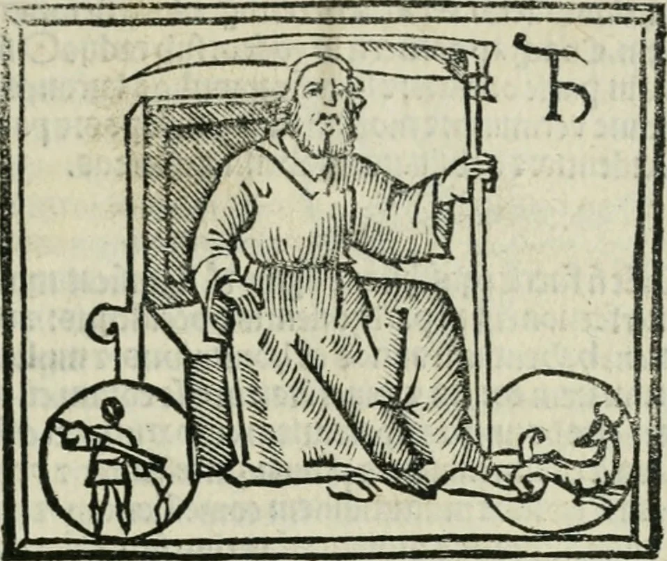 An illustration from Albumasar, De magnis [con]iunctionibus, anno[rum] reuolutio[n]ibus, ac eo[rum] profectionibus octo [con]tines tractatus, 1515, leaf 74