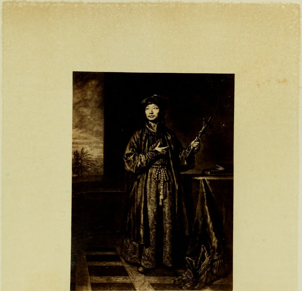 An illustration from Album chinois : ce petit album est destiné à faire connaître les véritables costumes des habitants du Céleste Empire ... : on a réuni aussi les portraits des missionnaires de la Compagnie de Jésus .., 1860, leaf 18