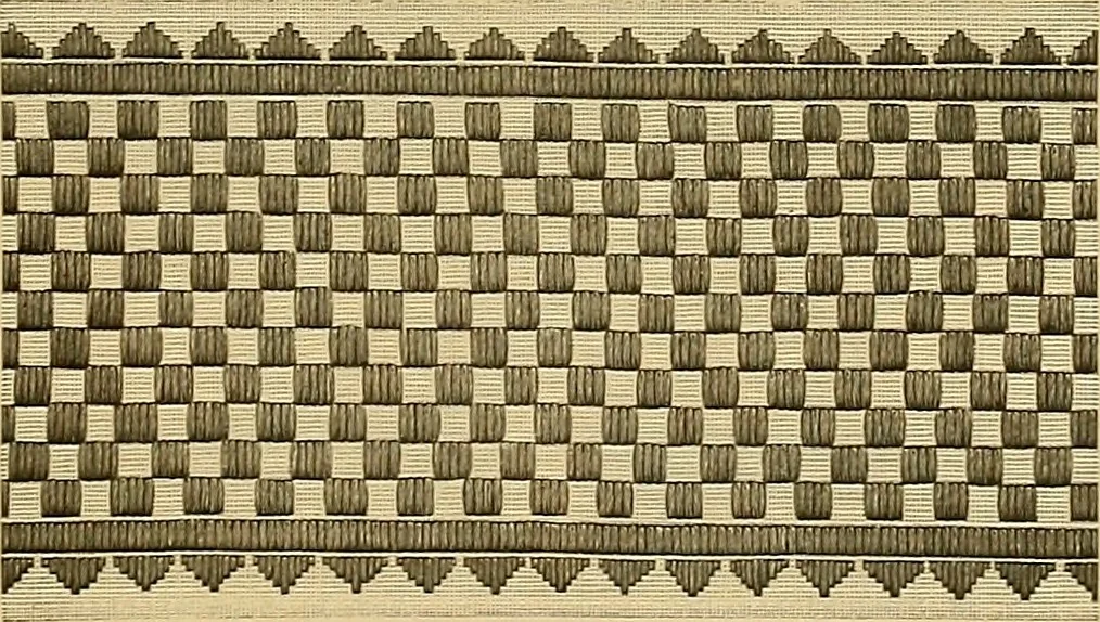 An illustration from Album de broderies au point de croix, 1885, leaf 10