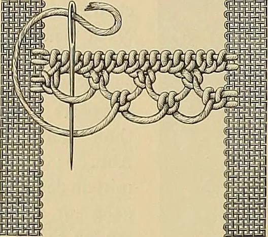 An illustration from Album de broderies au point de croix, 1885, leaf 11