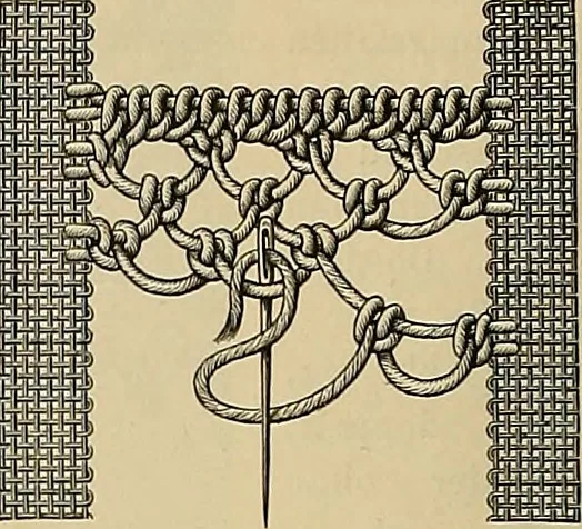 An illustration from Album de broderies au point de croix, 1885, leaf 11