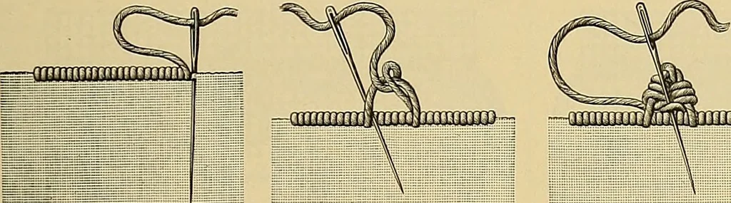 An illustration from Album de broderies au point de croix, 1885, leaf 12