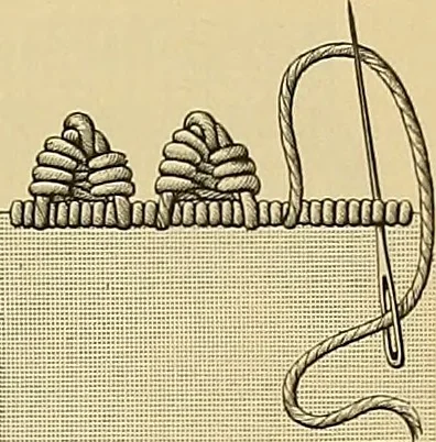 An illustration from Album de broderies au point de croix, 1885, leaf 12
