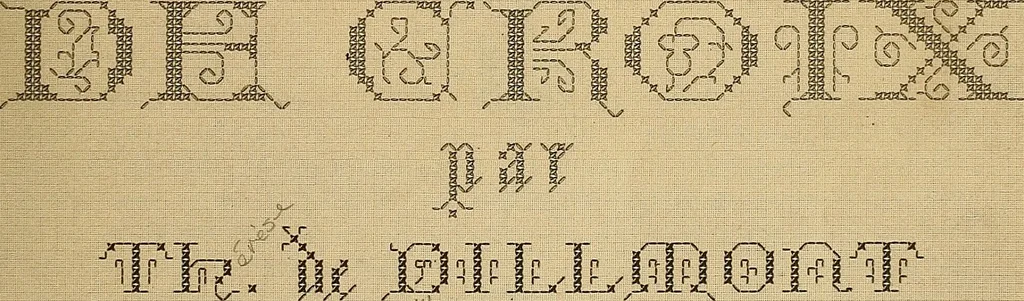 An illustration from Album de broderies au point de croix, 1885, leaf 2