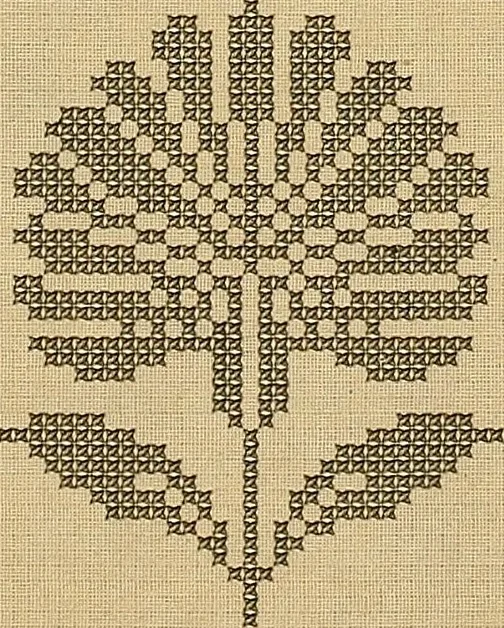 An illustration from Album de broderies au point de croix, 1885, leaf 2