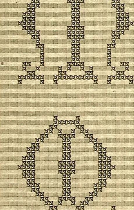 An illustration from Album de broderies au point de croix, 1885, leaf 24